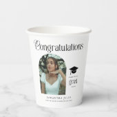 Modern Congratulations Grad Photo Graduation Arch 紙コップ (裏面)