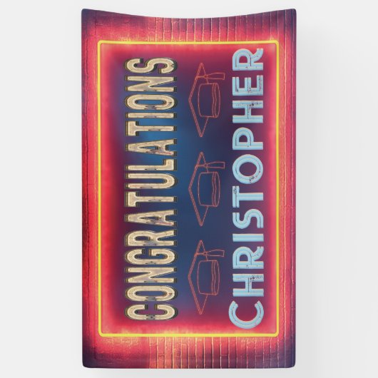 Modern Congratulations Graduation 横断幕 (縦)