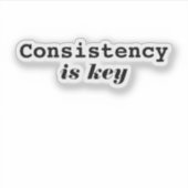 Modern Consistency Is Key Motivational Typography  シール (正面)