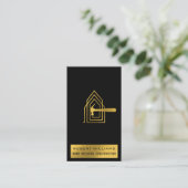 Modern Construction Black Gold Home Building Lux 名刺 (スタンド正面)