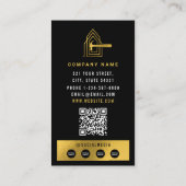 Modern Construction Black Gold Home Building Lux 名刺 (裏面)