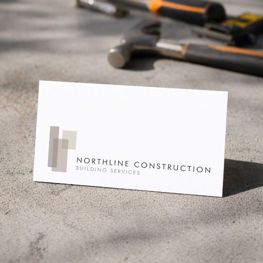 Modern Construction Company Logo 名刺