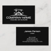 Modern Construction Crane Hammer House Logo 名刺 (正面/裏面)