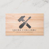 Modern Construction Handyman Carpenter 名刺 (正面)