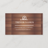 Modern Construction Handyman Carpenter Tools Wood  名刺 (正面)