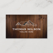 Modern Construction Handyman Carpenter Tools Wood 名刺 (正面)