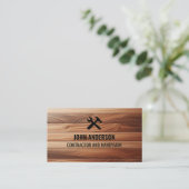 Modern Construction Handyman Contractor Renovation 名刺 (スタンド正面)