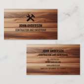 Modern Construction Handyman Contractor Renovation 名刺 (正面/裏面)