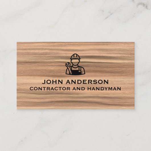 Modern Construction Handyman Contractor Renovation 名刺 (正面)