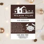 Modern Construction Handyman Tools Wood チラシ