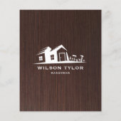 Modern Construction Handyman Tools Wood チラシ (裏面)