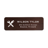 Modern Construction Handyman Tools Wood ラベル (正面)