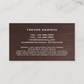 Modern Construction Handyman Tools Wood 名刺 (裏面)