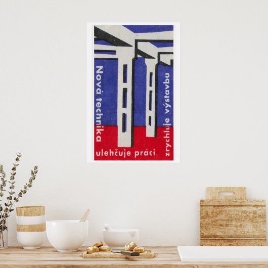 Modern Construction Methods - Matchbox Print ポスター (キッチン)