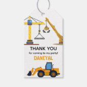 Modern Construction Simple Kid's Birthday ギフトタグ (正面)