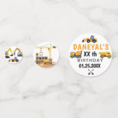 Modern Construction Simple Kid's Birthday コンフェッティ (正面)