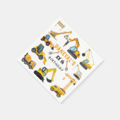 Modern Construction Simple Kid's Birthday スタンダードカクテルナプキン (角)