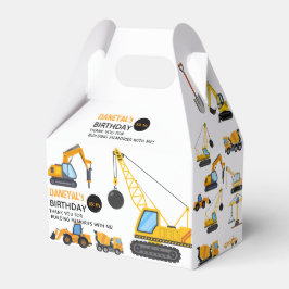 Modern Construction Simple Kid's Birthday フェイバーボックス