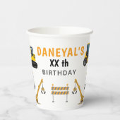 Modern Construction Simple Kid's Birthday 紙コップ (左)