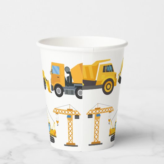 Modern Construction Simple Kid's Birthday 紙コップ (右)