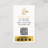 Modern Construction White Gold Home Building Lux 名刺 (裏面)