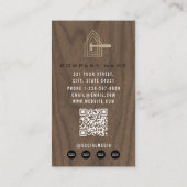 Modern Construction Wood Home Building Lux 名刺 (裏面)