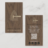 Modern Construction Wood Home Building Lux 名刺 (正面/裏面)