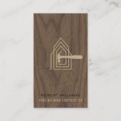 Modern Construction Wood Home Building Lux 名刺 (正面)