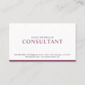 Modern Consultant Professional Photo 名刺 (裏面)