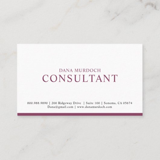 Modern Consultant Professional Photo 名刺 (裏面)