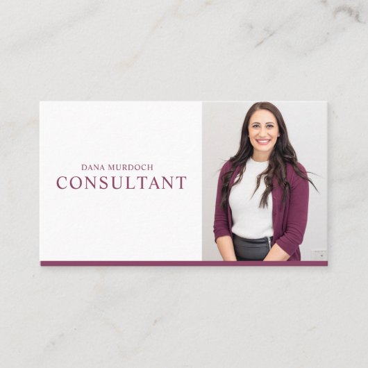 Modern Consultant Professional Photo 名刺 (正面)