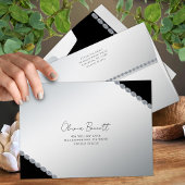 Modern Contemporary 20th Wedding Anniversary 招待状