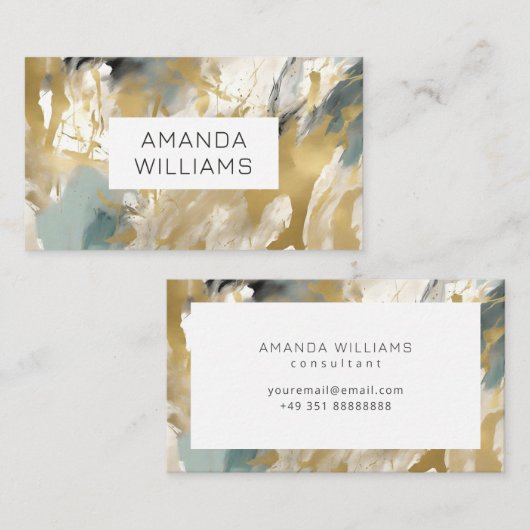 Modern Contemporary Abstract Consultant 名刺 (正面/裏面)