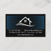 Modern Contemporary Azure Blue White Real Estate  名刺 (裏面)