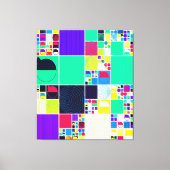 Modern Contemporary Bauhaus Geometric Pattern  キャンバスプリント (正面)