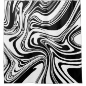 Modern Contemporary Bold Large Scale Abstract  シャワーカーテン (正面)