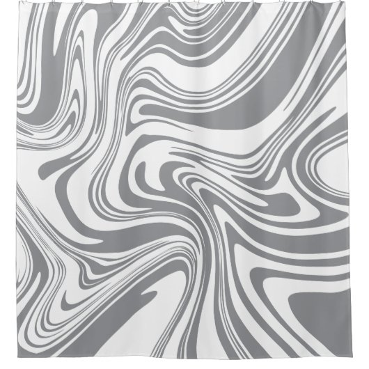 Modern Contemporary Bold Large Scale Abstract  シャワーカーテン (正面)