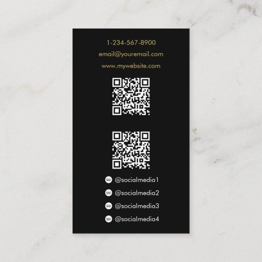 Modern Contemporary Gold Spiral Logo 名刺 (裏面)