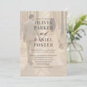 Modern Contemporary Photo Overlay Wedding 招待状 (スタンド正面)