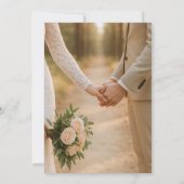 Modern Contemporary Photo Overlay Wedding 招待状 (裏面)