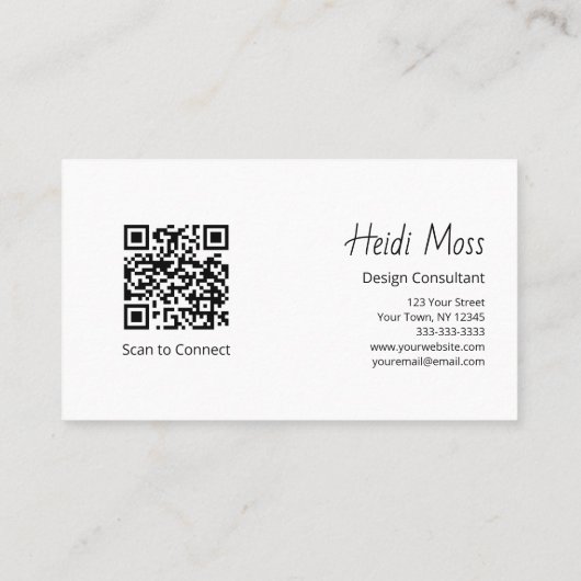 Modern Contemporary QR code Design Consultant 名刺 (裏面)