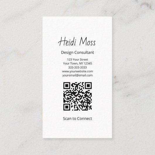 Modern Contemporary QR code Design Consultant 名刺 (裏面)