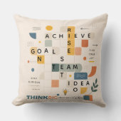  Modern contemporary typography  geometric cool クッション (正面)