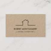 Modern Contractor Construction QR Code 名刺 (正面)