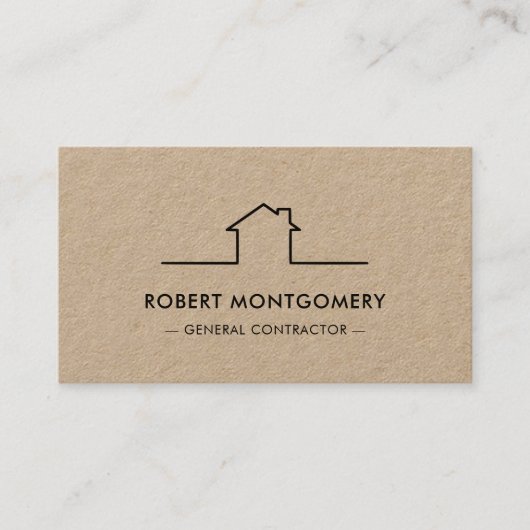 Modern Contractor Construction QR Code 名刺 (正面)