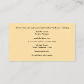 Modern Contractor - Sleek Kitchen & Construction 名刺 (裏面)