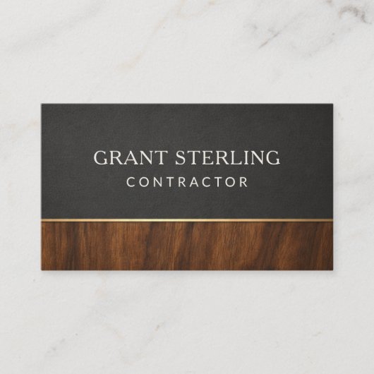 Modern Contractor Wood Professional 名刺 (正面)