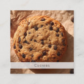 Modern Cookies Bakery Business Card with QR Code スクエア名刺 (正面)