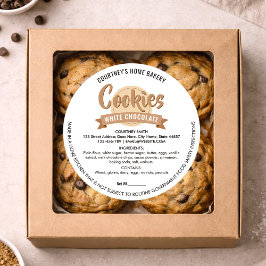 Modern Cookies Label Cottage Bakery Packaging ラウンドシール