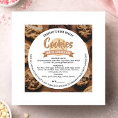 Modern Cookies Label Cottage Bakery Packaging ラウンドシール